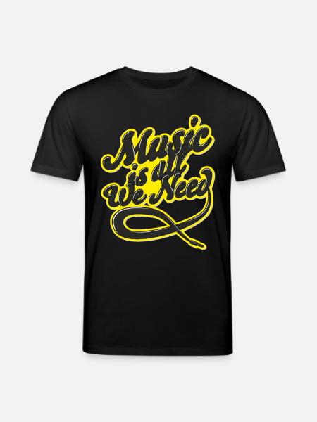 Music Is All We Need - Stanley/Stella CREATOR Unisex Organic T-Shirt - black