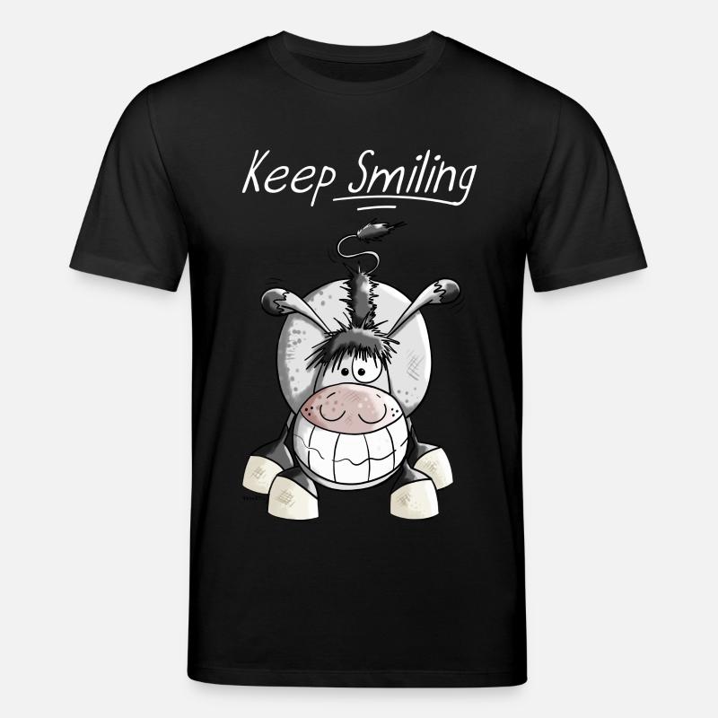 Keep Smiling Âne - T-shirt bio CREATOR Stanley/Stella Unisexe - noir