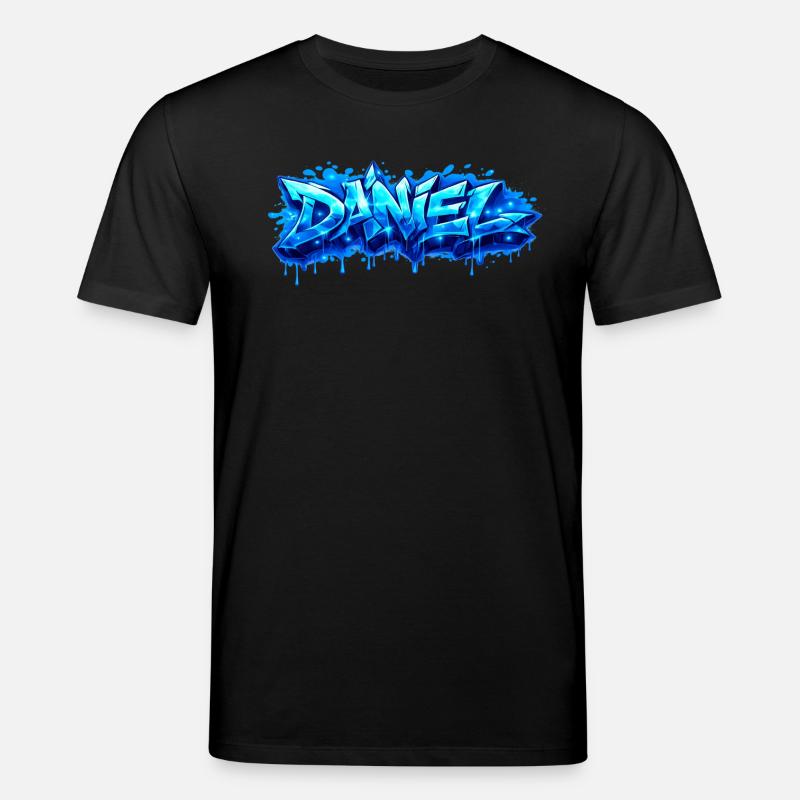 Graffiti DANIEL Name Gift Ideal Printable - Stanley/Stella CREATOR Unisex Organic T-Shirt - black