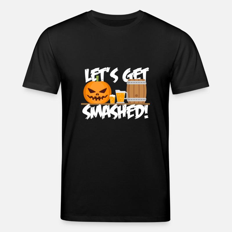 Pumpkin - Let's get smashed! - Stanley/Stella CREATOR Unisex Organic T-Shirt - black