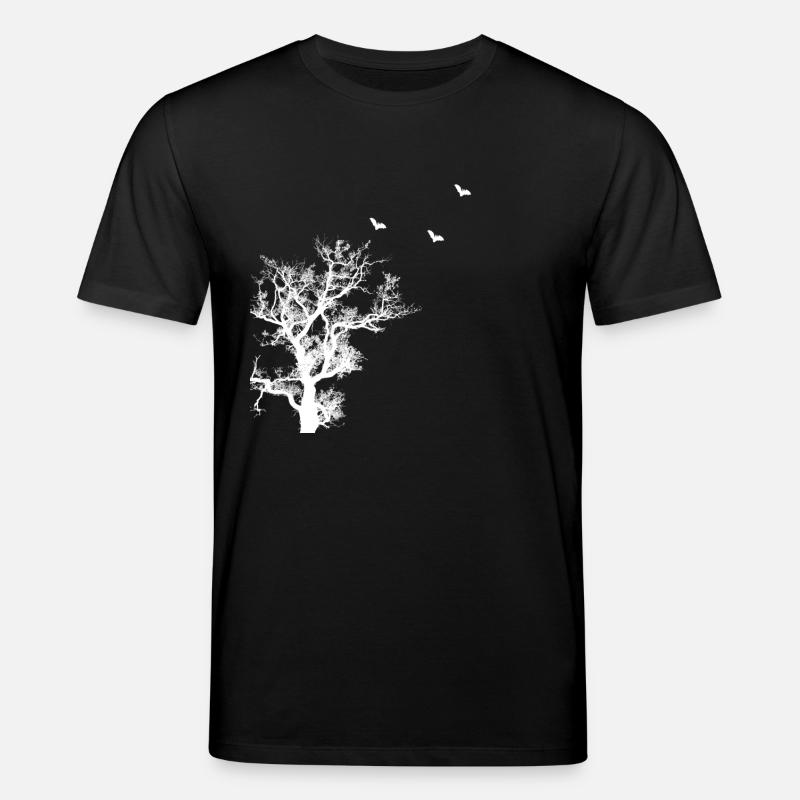 baum fledermaus - Stanley/Stella Unisex Bio-T-Shirt CREATOR  - Schwarz