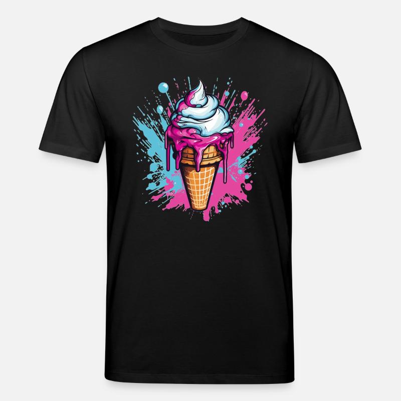 Eiscreme im Pop-Art Style - Stanley/Stella Unisex Bio-T-Shirt CREATOR  - Schwarz