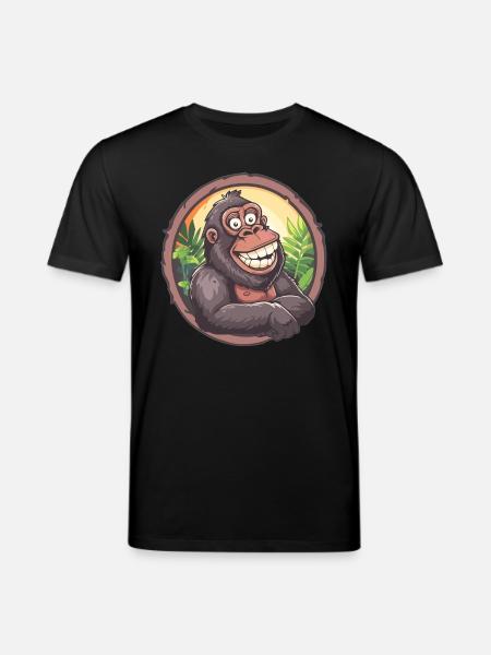Laughing Gorilla Jungle - Stanley/Stella CREATOR Unisex Organic T-Shirt - black