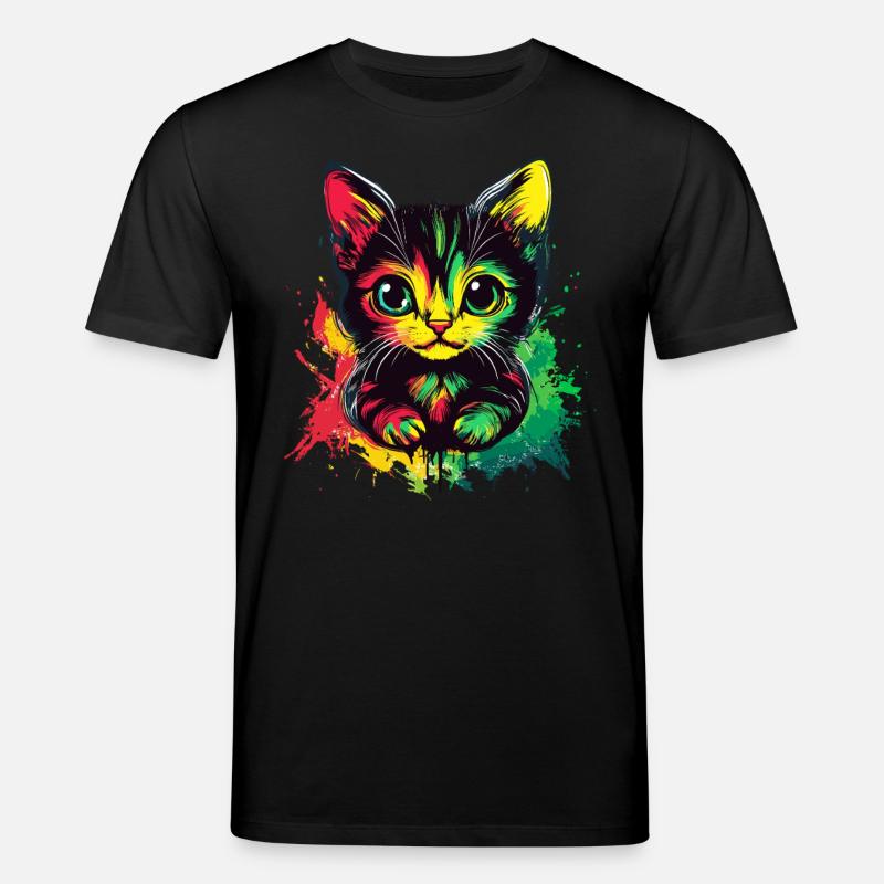 Rasta Katze Style - Stanley/Stella Unisex Bio-T-Shirt CREATOR  - Schwarz