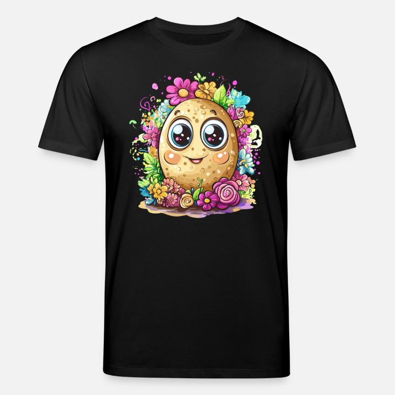 Fleur de patate heureuse - T-shirt bio CREATOR Stanley/Stella Unisexe - noir