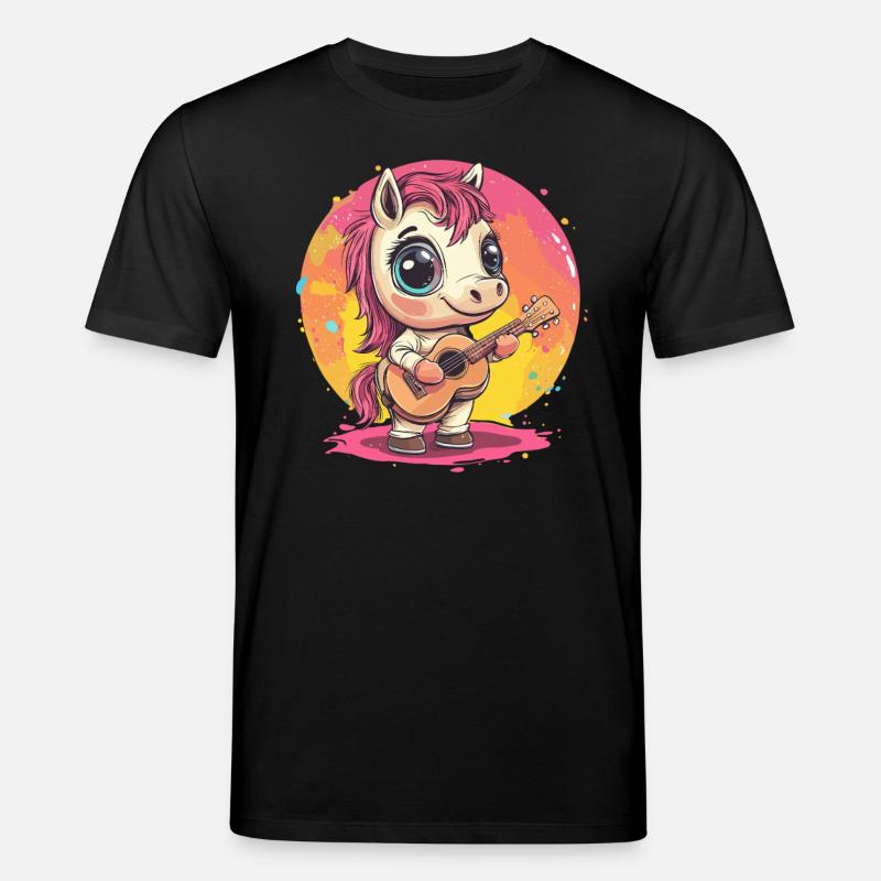 Frange avec guitare - T-shirt bio CREATOR Stanley/Stella Unisexe - noir