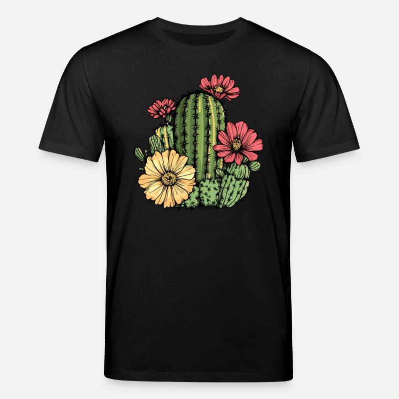 Cactus à fleurs - T-shirt bio CREATOR Stanley/Stella Unisexe - noir