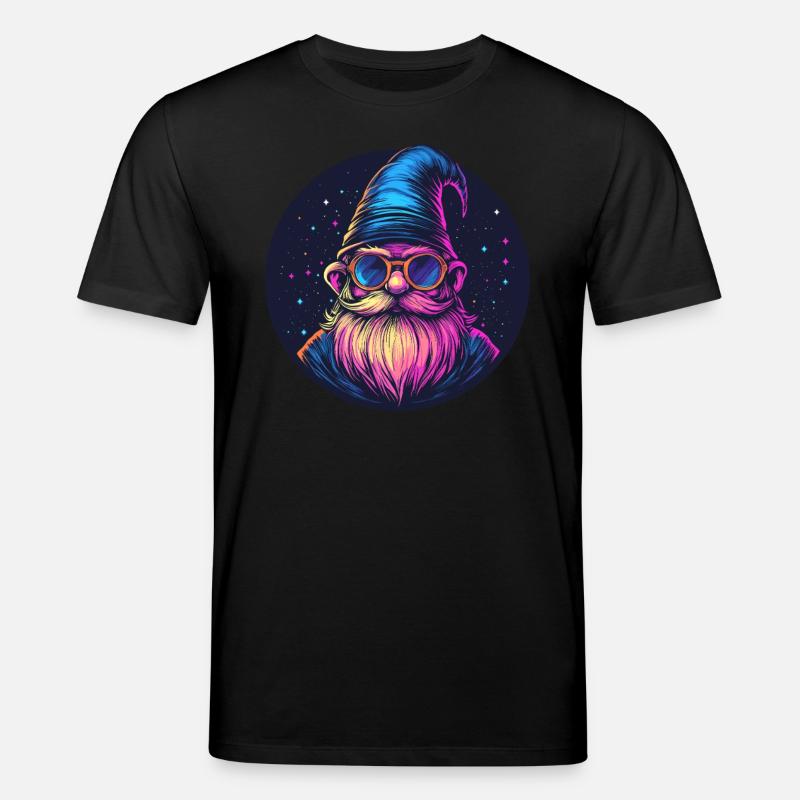 Weltraum Zwerg Retro Look - Stanley/Stella Unisex Bio-T-Shirt CREATOR  - Schwarz