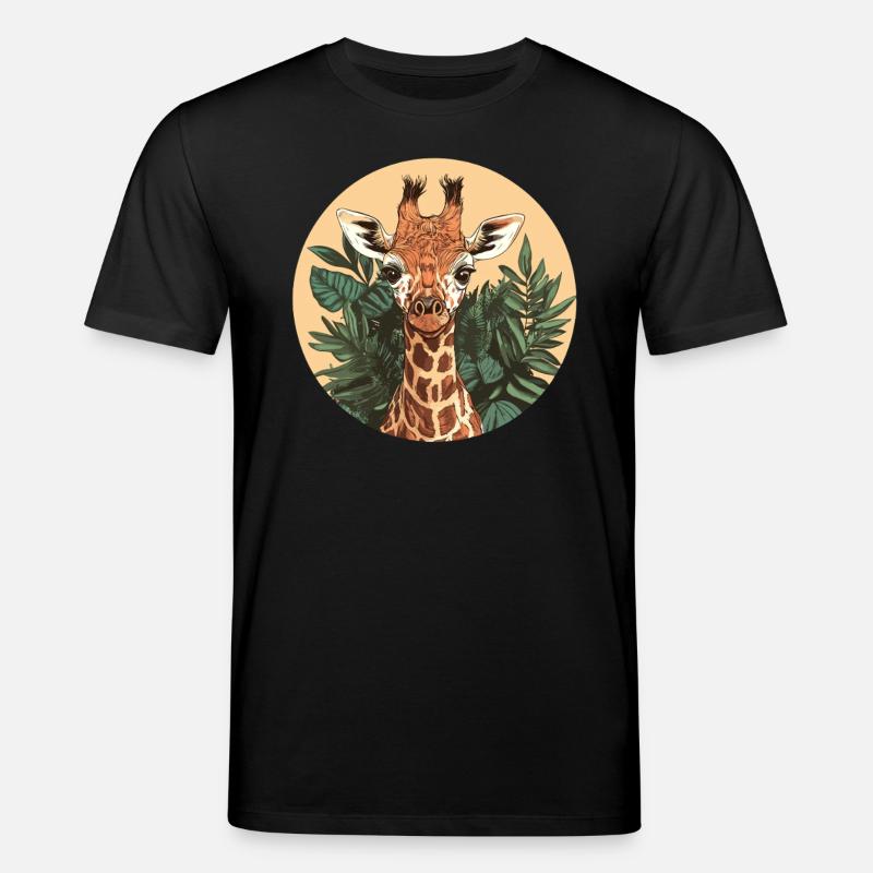 Giraffe im Dschungel - Stanley/Stella Unisex Bio-T-Shirt CREATOR  - Schwarz