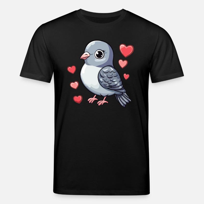 Taube voller Liebe - Stanley/Stella Unisex Bio-T-Shirt CREATOR - Schwarz