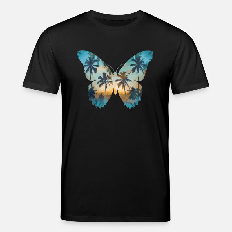 Papillon Palmier Aile - T-shirt bio CREATOR Stanley/Stella Unisexe - noir