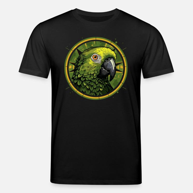 Tête de perroquet vert - T-shirt bio CREATOR Stanley/Stella Unisexe - noir