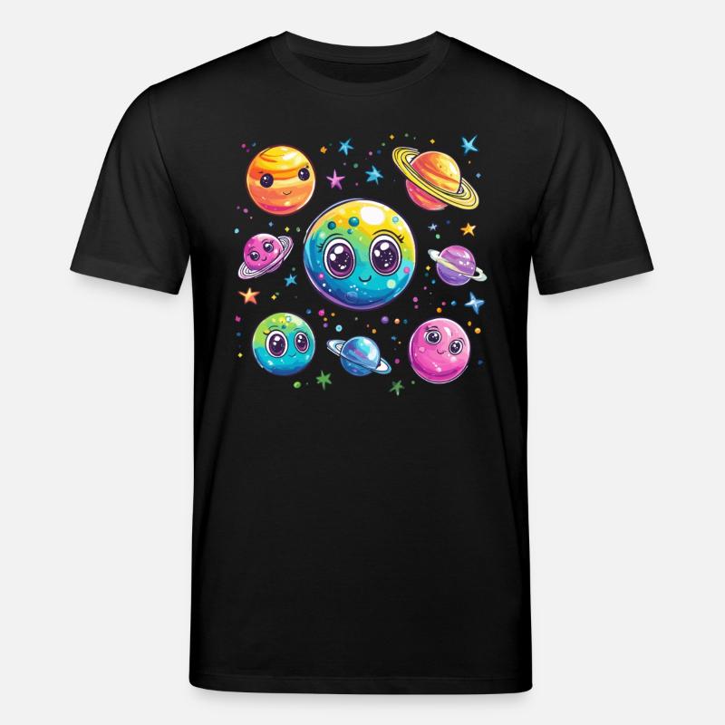 Bunte Planetenfreunde - Stanley/Stella Unisex Bio-T-Shirt CREATOR - Schwarz