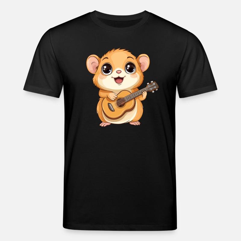 Hamster avec guitare - T-shirt bio CREATOR Stanley/Stella Unisexe - noir