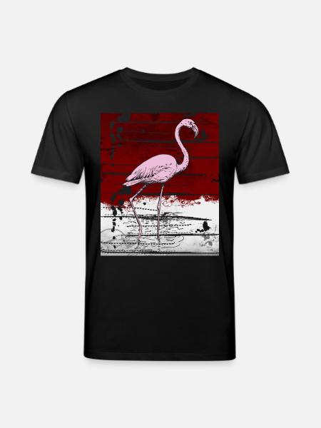 Pink flamingo - Stanley/Stella CREATOR Unisex Organic T-Shirt - black