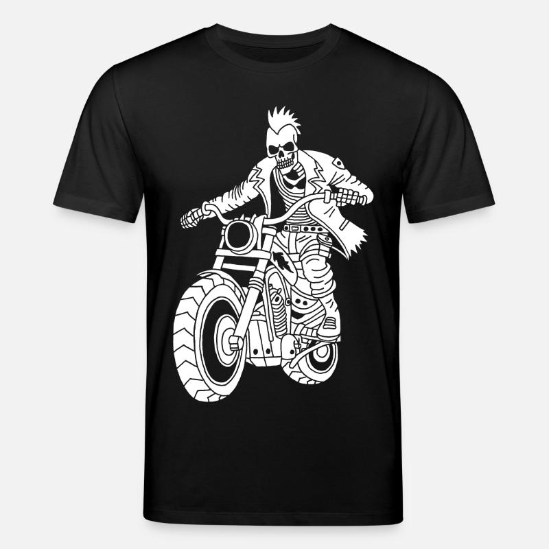 Le motard blanc de l'enfer - T-shirt bio CREATOR Stanley/Stella Unisexe - noir