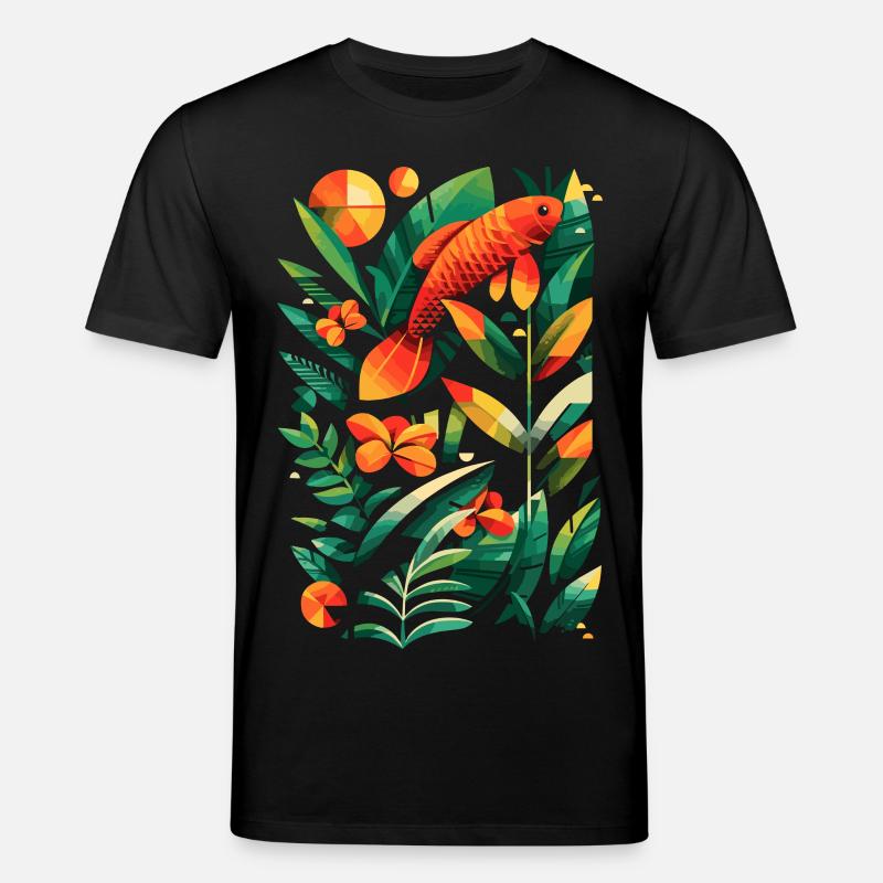 Graphique de pêche - T-shirt bio CREATOR Stanley/Stella Unisexe - noir