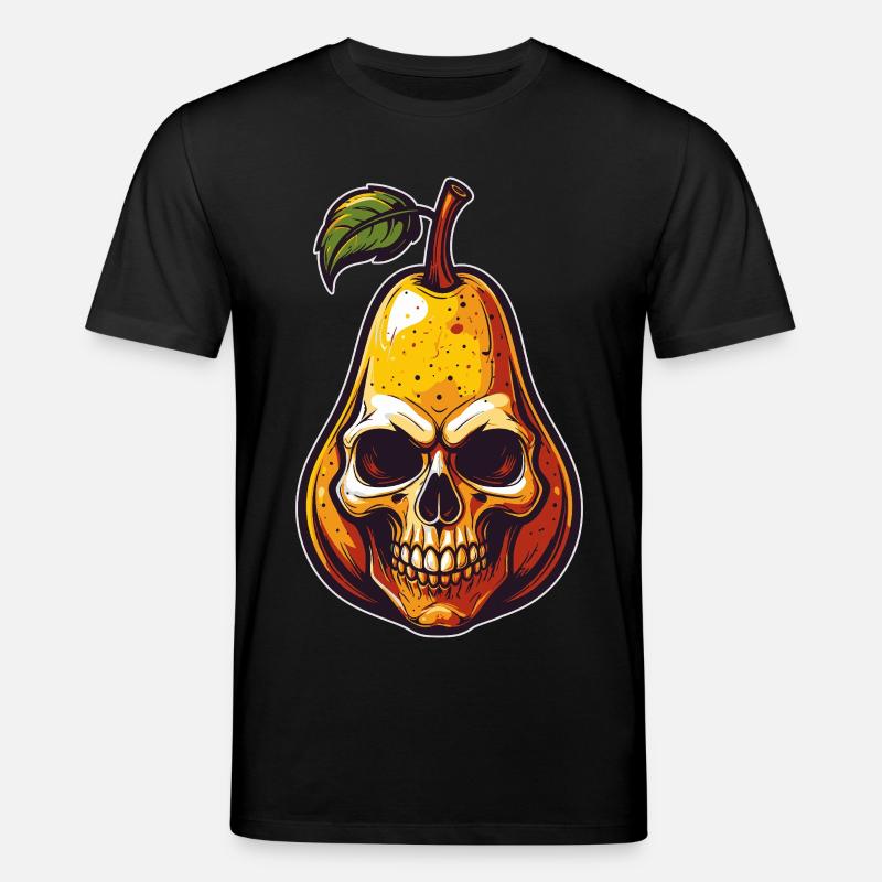 Birnen Skull Comic Style - Stanley/Stella Unisex Bio-T-Shirt CREATOR  - Schwarz