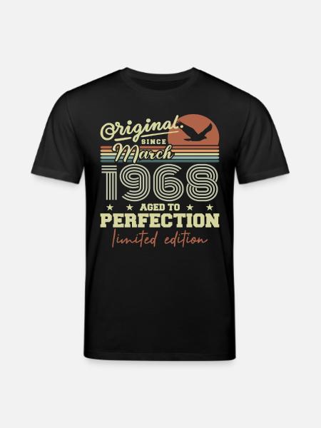 Birthday March 1968 - Stanley/Stella CREATOR Unisex Organic T-Shirt - black