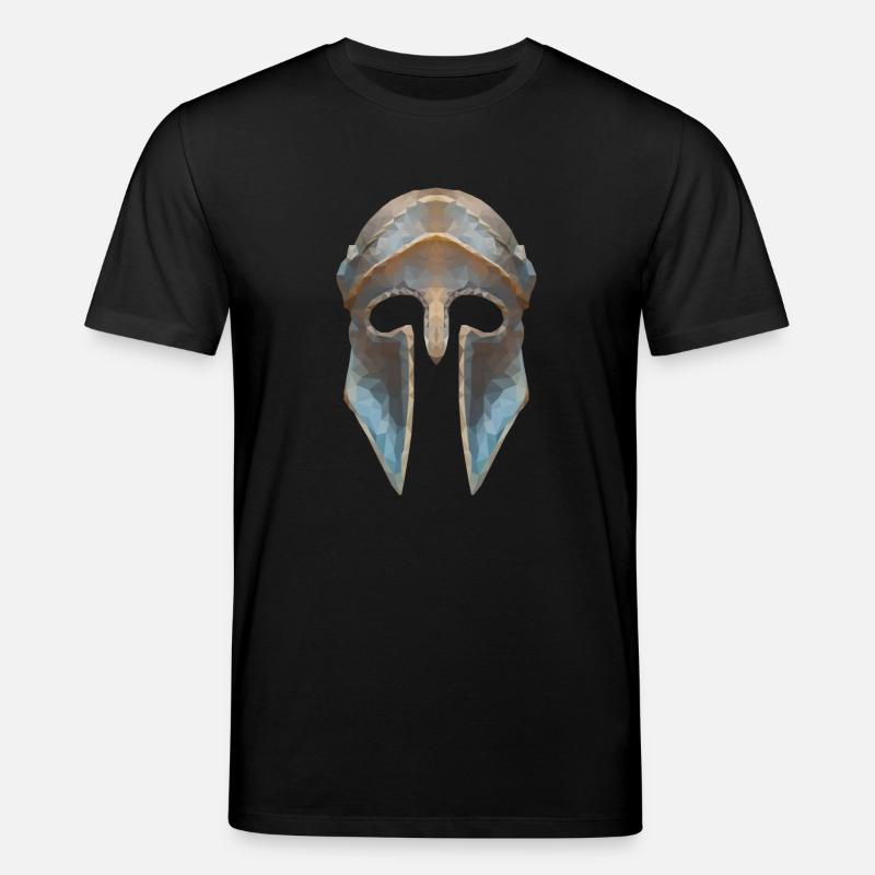 Gladiatorenhelm Low-Polygon-Effekt - Stanley/Stella Unisex Bio-T-Shirt CREATOR  - Schwarz