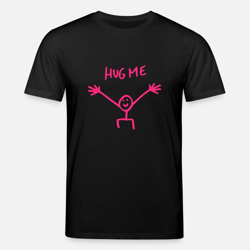 Umarme mich Umarmung Strichmännchen Geschenk - Stanley/Stella Unisex Bio-T-Shirt CREATOR  - Schwarz