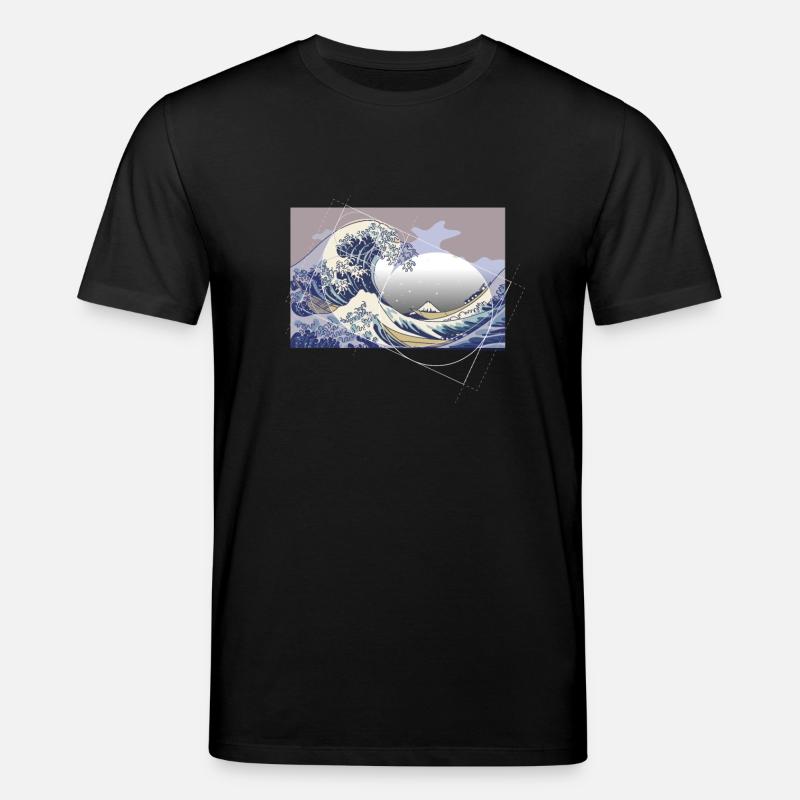 Hokusai Meets Fibonacci - Stanley/Stella Unisex Bio-T-Shirt CREATOR  - Schwarz