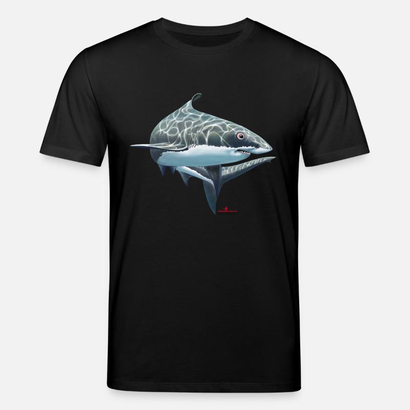 Grand requin blanc / requin - T-shirt bio CREATOR Stanley/Stella Unisexe - noir