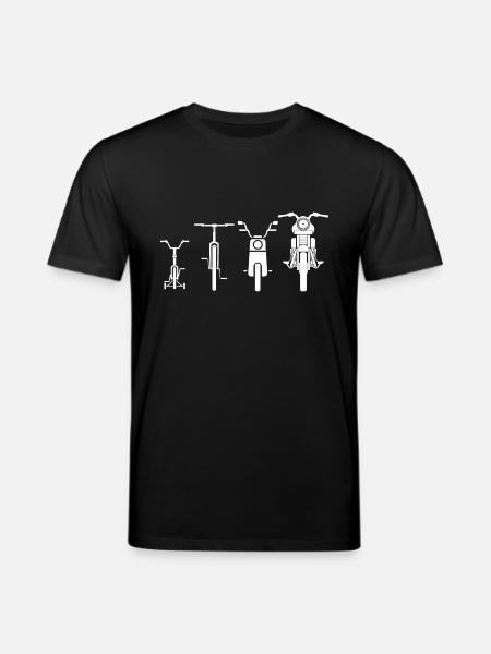 Motorrad Evolution - Geschenk - Stanley/Stella Unisex Bio-T-Shirt CREATOR  - Schwarz