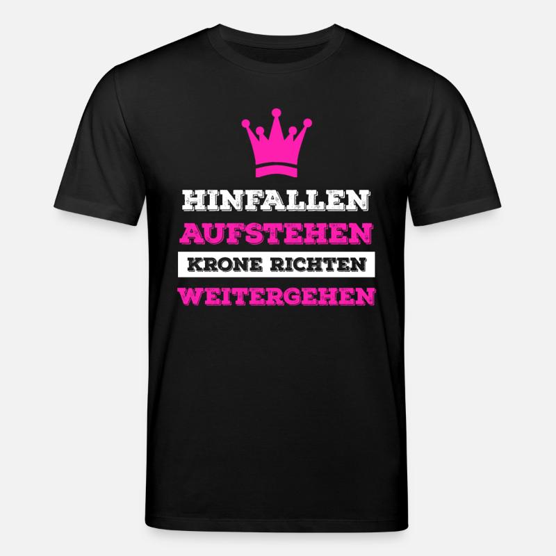 Tomber debout Debout la couronne - T-shirt bio CREATOR Stanley/Stella Unisexe - noir
