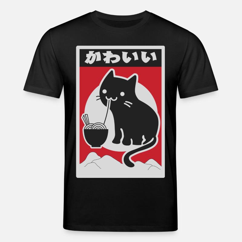 Neko schwarze Liebe Ramen - Stanley/Stella Unisex Bio-T-Shirt CREATOR  - Schwarz