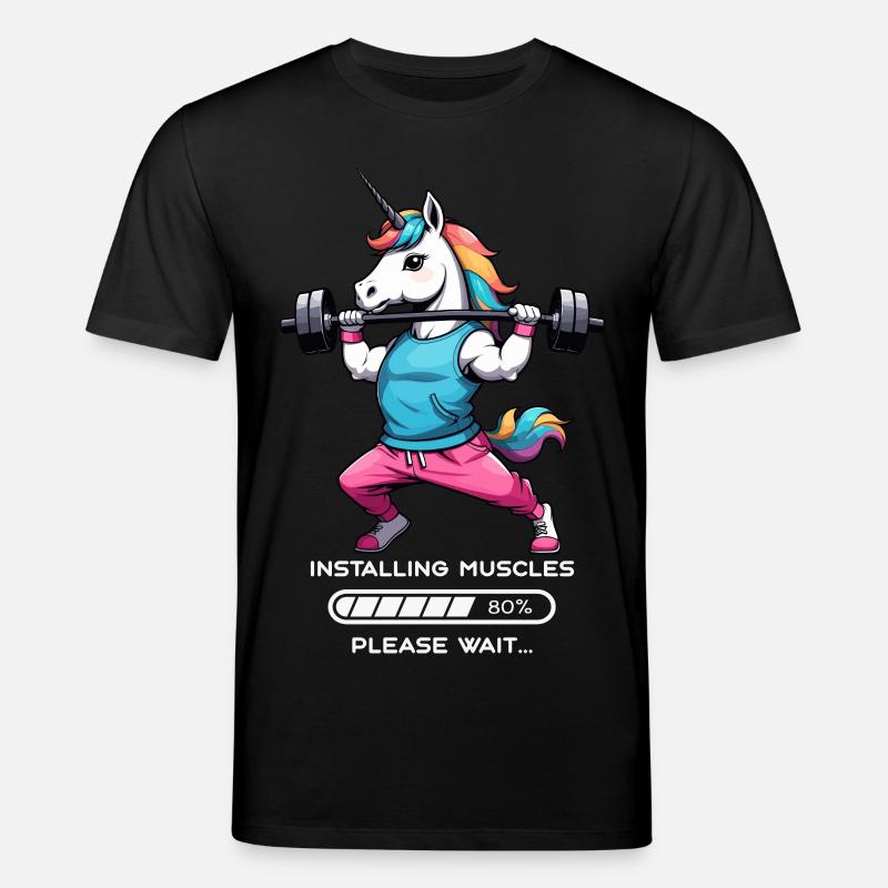 Licorne bodybuilder - T-shirt bio CREATOR Stanley/Stella Unisexe - noir