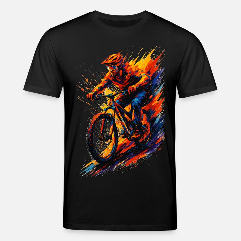 Mountainbiking Mountainbiker MTB cool Geschenk - Stanley/Stella Unisex Bio-T-Shirt CREATOR  - Schwarz
