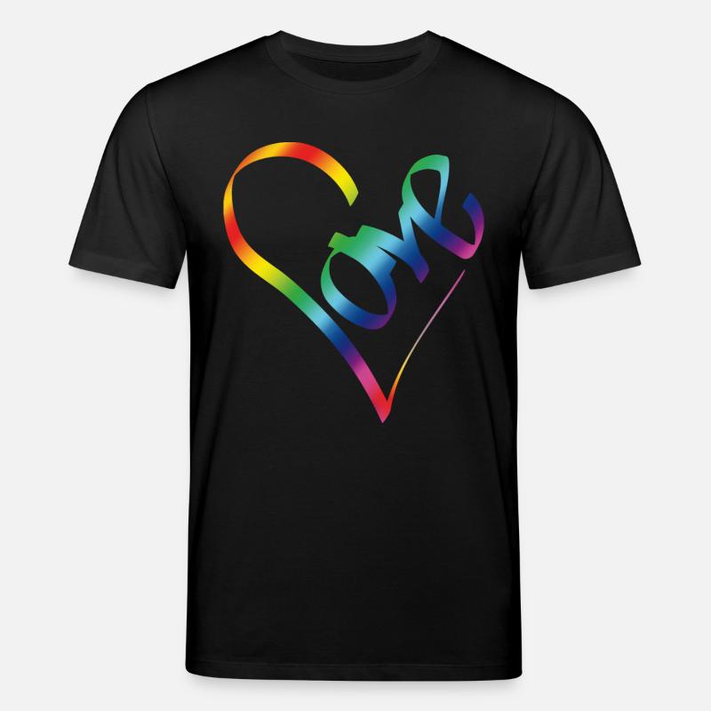 Rainbow Love - Stanley/Stella Unisex Bio-T-Shirt CREATOR  - Schwarz