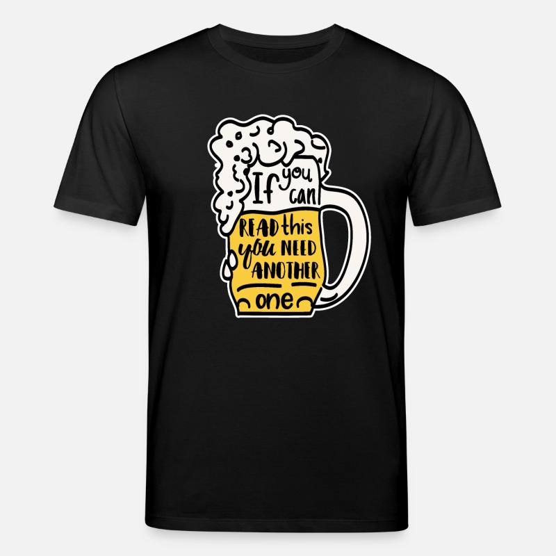 Witziger Biertrinker Bierkrug Geschenk - Stanley/Stella Unisex Bio-T-Shirt CREATOR  - Schwarz