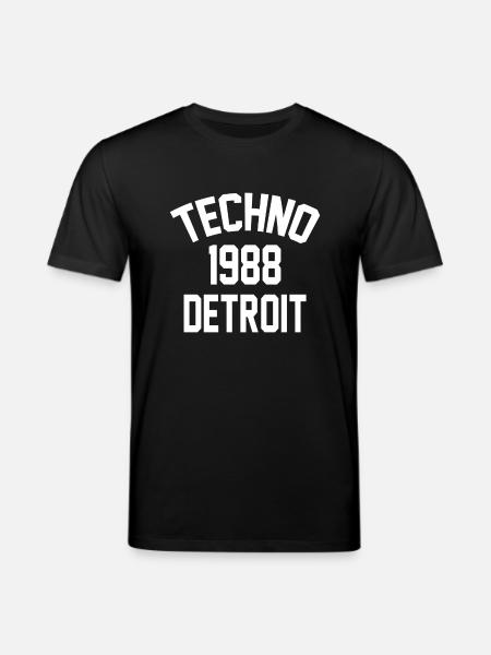 Techno 1988 Detroit - Stanley/Stella Unisex Bio-T-Shirt CREATOR  - Schwarz
