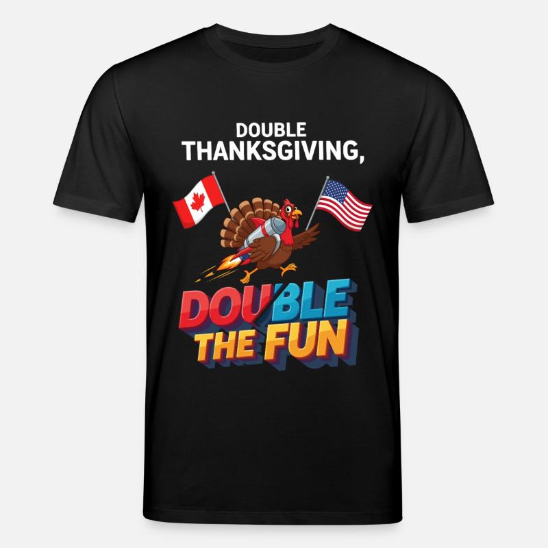 Double Thanksgiving Fun - Stanley/Stella Unisex Bio-T-Shirt CREATOR - Schwarz
