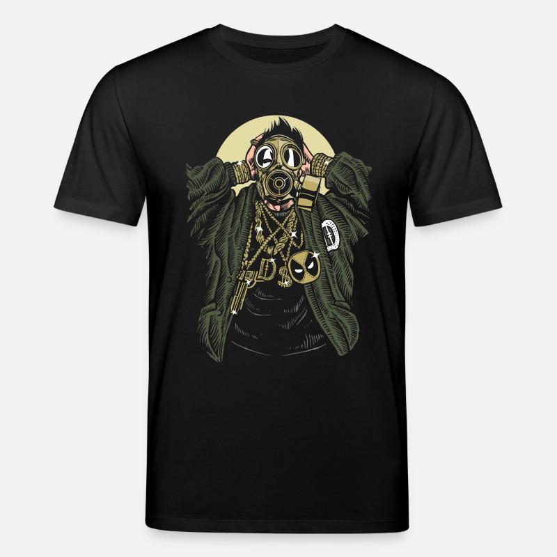 Gasmask Gangsta - Stanley/Stella Unisex Bio-T-Shirt CREATOR  - Schwarz