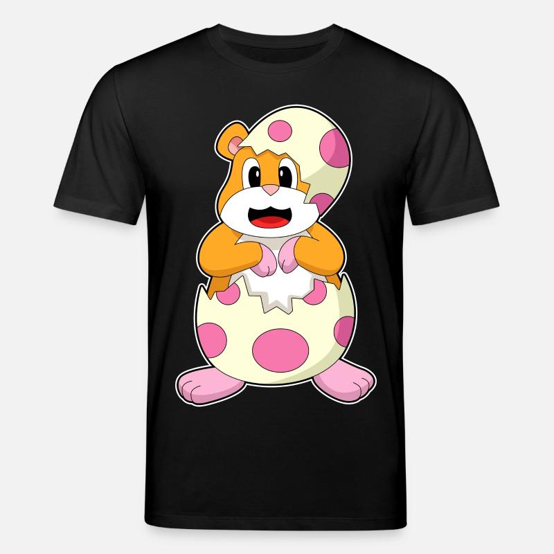 Hamster Eierschale Ei - Stanley/Stella Unisex Bio-T-Shirt CREATOR  - Schwarz