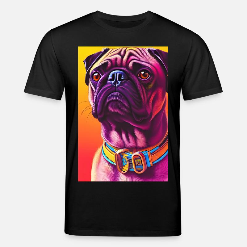 Mops Hund - Stanley/Stella Unisex Bio-T-Shirt CREATOR  - Schwarz