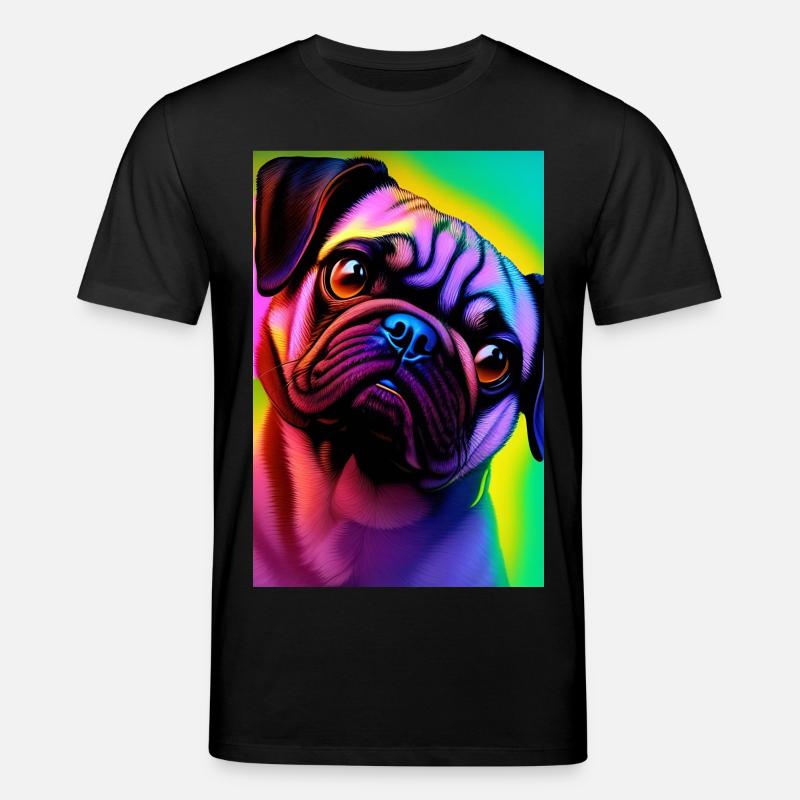 Mops Hund - Stanley/Stella Unisex Bio-T-Shirt CREATOR  - Schwarz