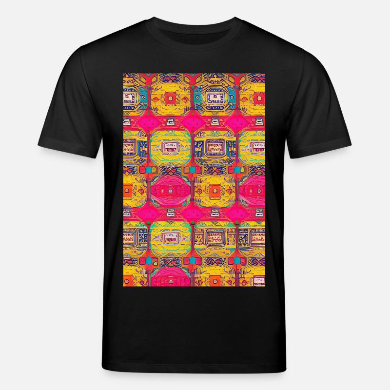 Retro Muster - Stanley/Stella Unisex Bio-T-Shirt CREATOR  - Schwarz