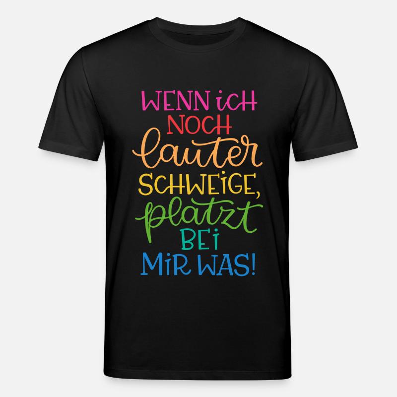 Lauter Schweigen Regenbogen - Stanley/Stella Unisex Bio-T-Shirt CREATOR  - Schwarz
