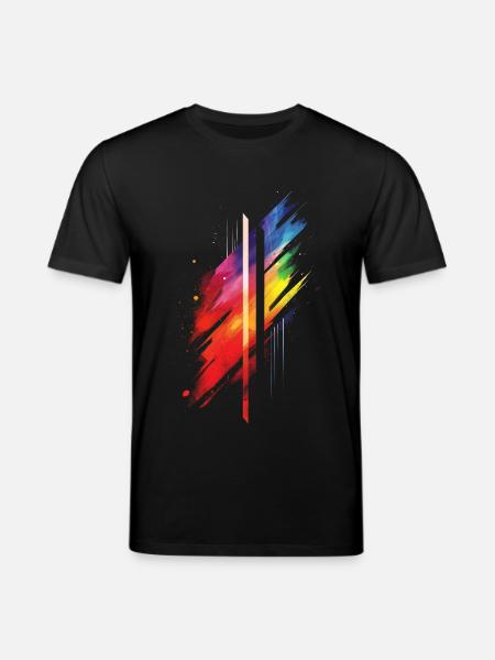 Subtile og cool dryppende stolthed flag regnbue design - Stanley/Stella CREATOR økologisk unisex-T-shirt - sort