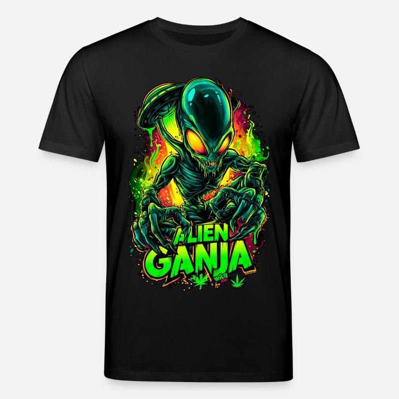Alien Ganja - Stanley/Stella Unisex Bio-T-Shirt CREATOR  - Schwarz