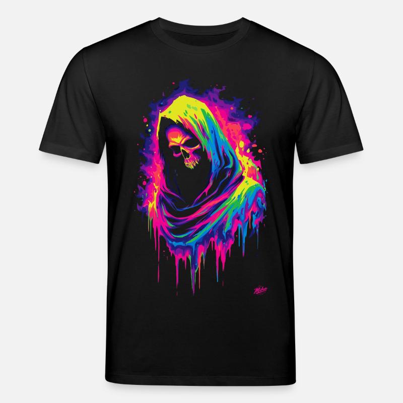 Neon Grim Reaper - Stanley/Stella Unisex Bio-T-Shirt CREATOR  - Schwarz