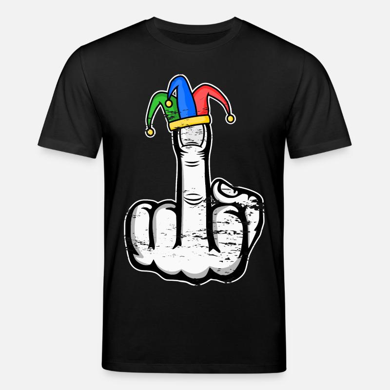 Mittelfinger Stingerfinger Karneval - Stanley/Stella Unisex Bio-T-Shirt CREATOR  - Schwarz