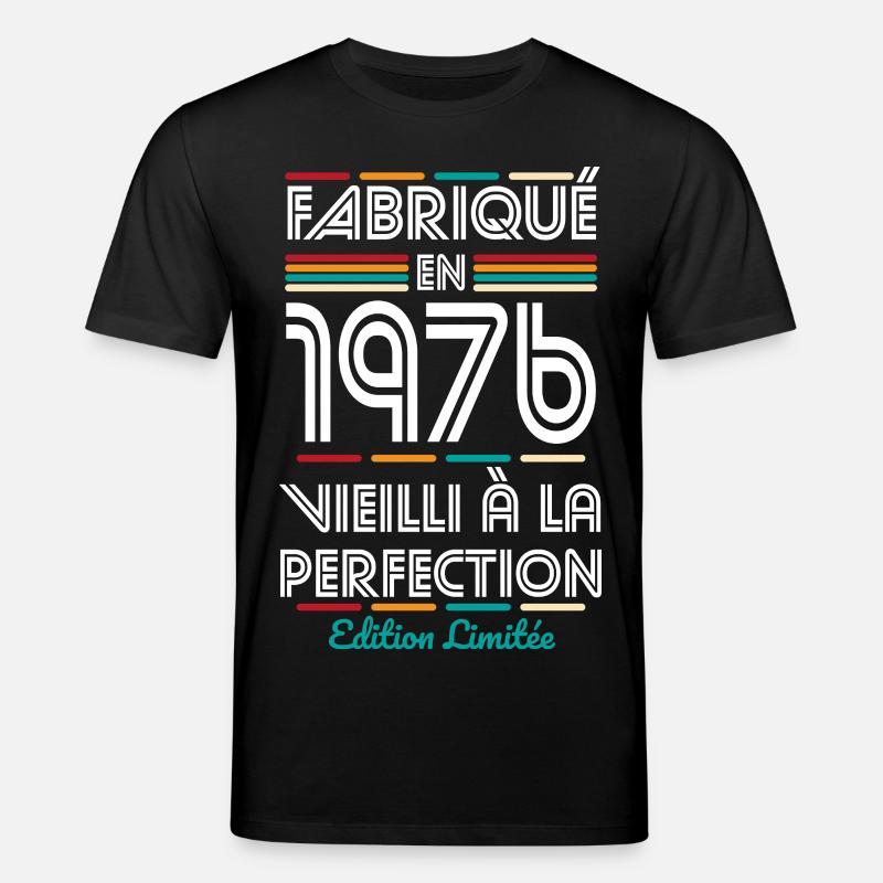 1976 – Hergestellt – Perfekt gereift - Stanley/Stella Unisex Bio-T-Shirt CREATOR  - Schwarz