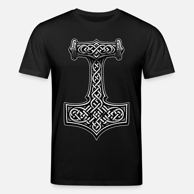Symbole du nœud viking de Mjölnir - T-shirt bio CREATOR Stanley/Stella Unisexe - noir