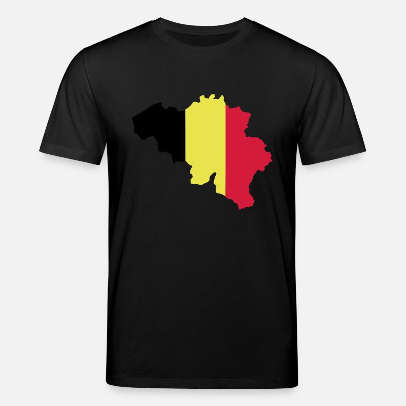 belgium drapeau map - T-shirt bio CREATOR Stanley/Stella Unisexe - noir