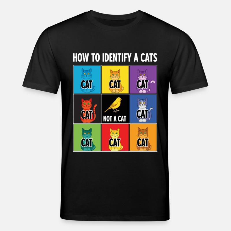 Cat Identification Guide - Stanley/Stella CREATOR Unisex Organic T-Shirt - black
